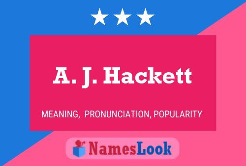 A. J. Hackett Namensposter