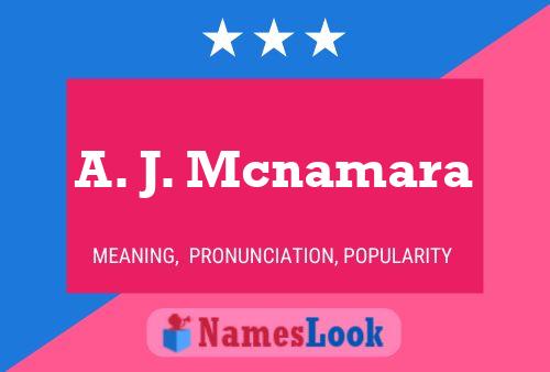 A. J. Mcnamara Namensposter