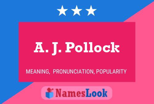 A. J. Pollock Namensposter