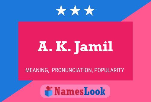 A. K. Jamil Namensposter