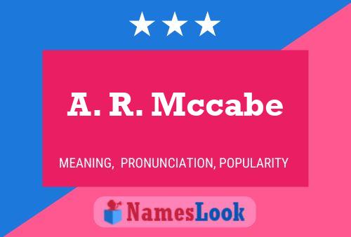 A. R. Mccabe Namensposter