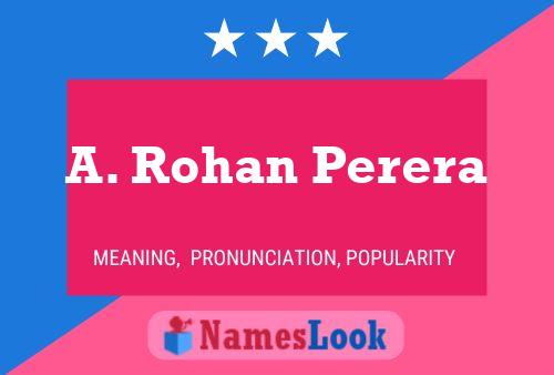 A. Rohan Perera Namensposter