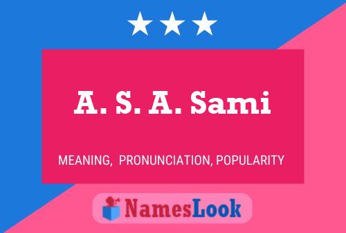 A. S. A. Sami Namensposter