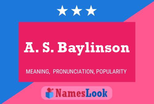 A. S. Baylinson Namensposter