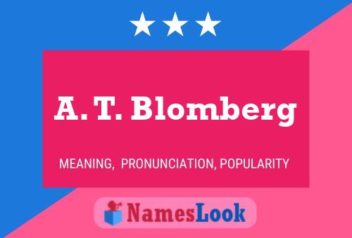 A. T. Blomberg Namensposter