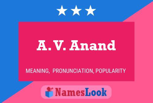 A. V. Anand Namensposter