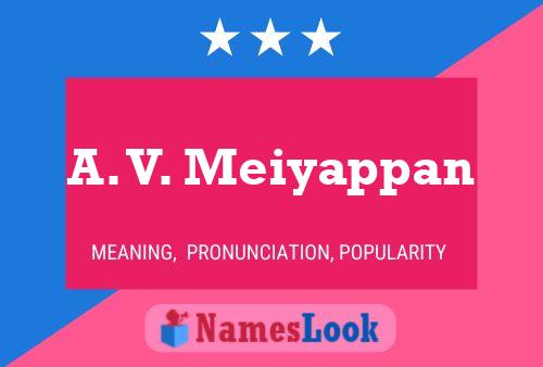 A. V. Meiyappan Namensposter