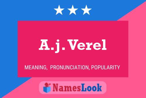 A.j. Verel Namensposter