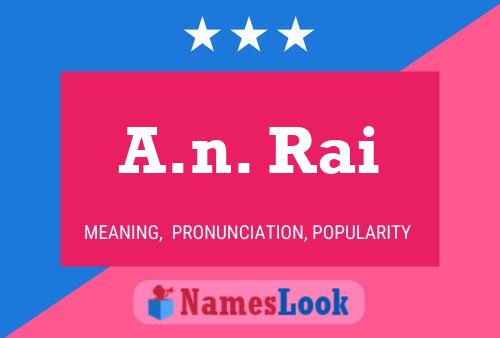 A.n. Rai Namensposter