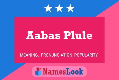 Aabas Plule Namensposter