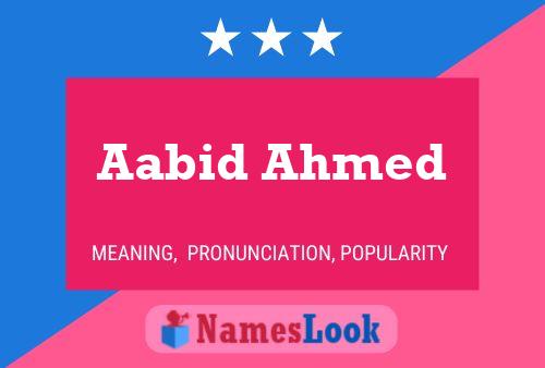 Aabid Ahmed Namensposter