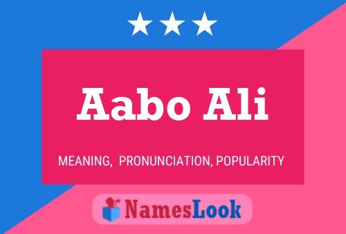 Aabo Ali Namensposter