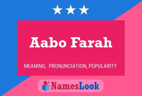 Aabo Farah Namensposter