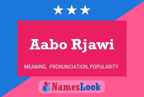 Aabo Rjawi Namensposter