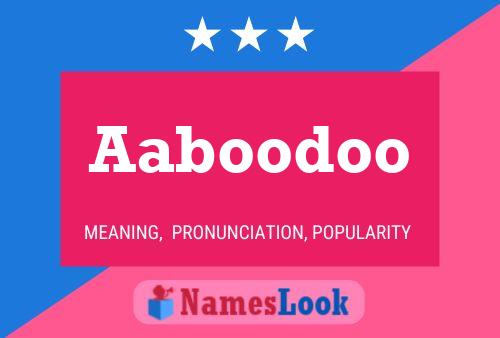 Aaboodoo Namensposter