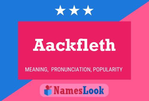 Aackfleth Namensposter