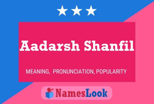 Aadarsh Shanfil Namensposter