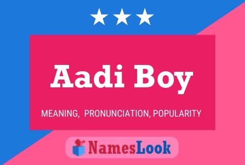 Aadi Boy Namensposter