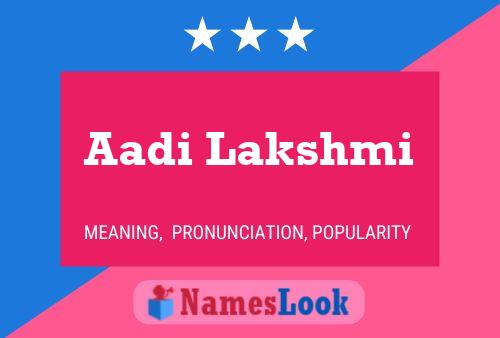 Aadi Lakshmi Namensposter