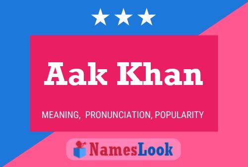 Aak Khan Namensposter