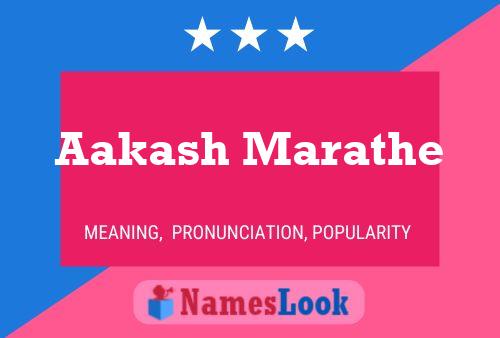 Aakash Marathe Namensposter