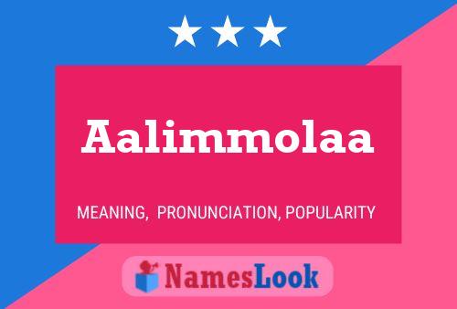 Aalimmolaa Namensposter