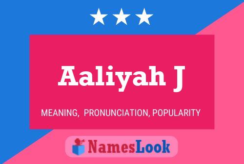 Aaliyah J Namensposter