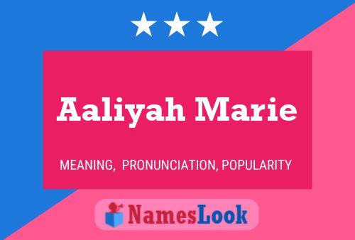 Aaliyah Marie Namensposter