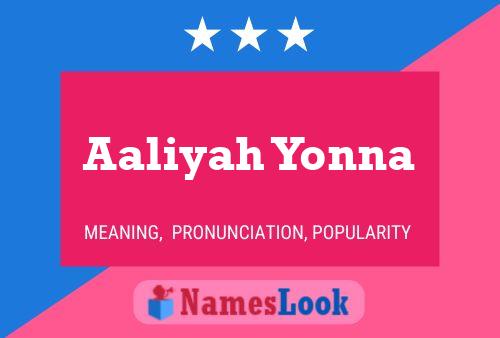 Aaliyah Yonna Namensposter