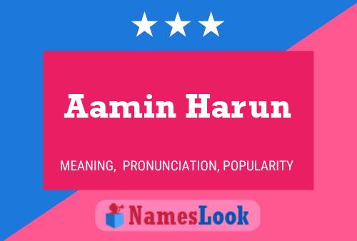 Aamin Harun Namensposter