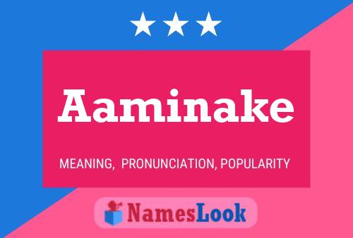 Aaminake Namensposter