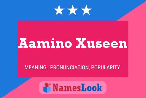 Aamino Xuseen Namensposter