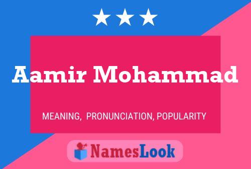 Aamir Mohammad Namensposter