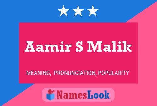 Aamir S Malik Namensposter