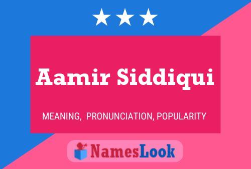 Aamir Siddiqui Namensposter