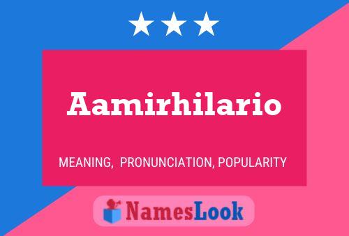 Aamirhilario Namensposter