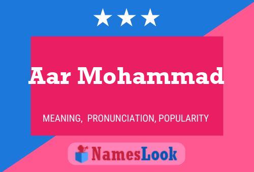 Aar Mohammad Namensposter