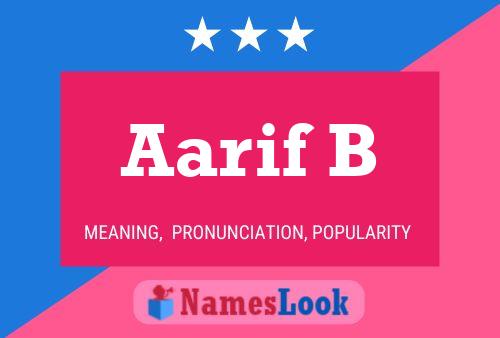 Aarif B Namensposter