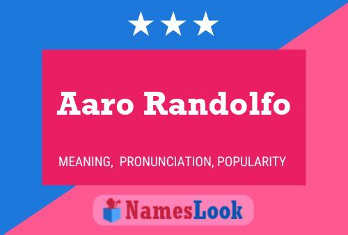 Aaro Randolfo Namensposter