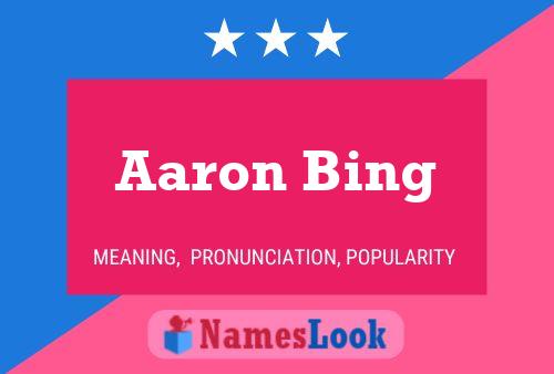 Aaron Bing Namensposter