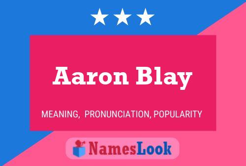 Aaron Blay Namensposter