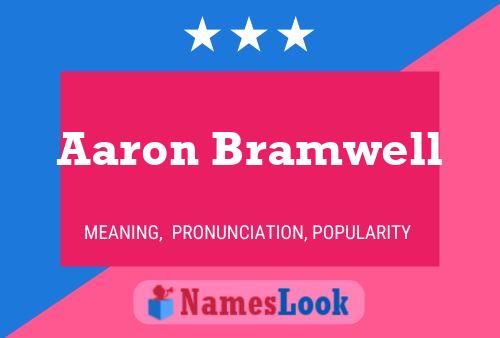 Aaron Bramwell Namensposter