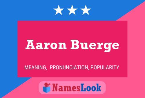 Aaron Buerge Namensposter