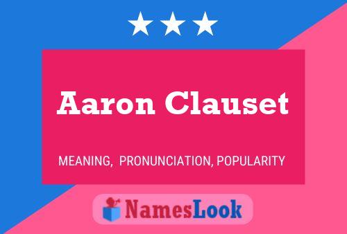 Aaron Clauset Namensposter