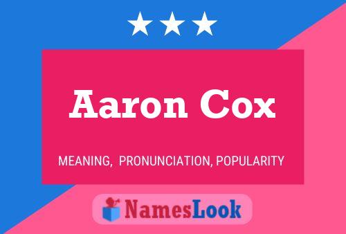 Aaron Cox Namensposter