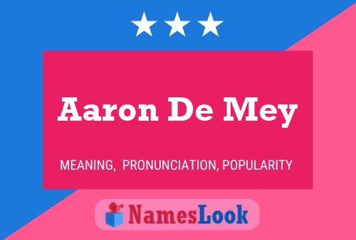 Aaron De Mey Namensposter