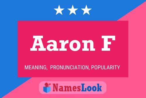 Aaron F Namensposter