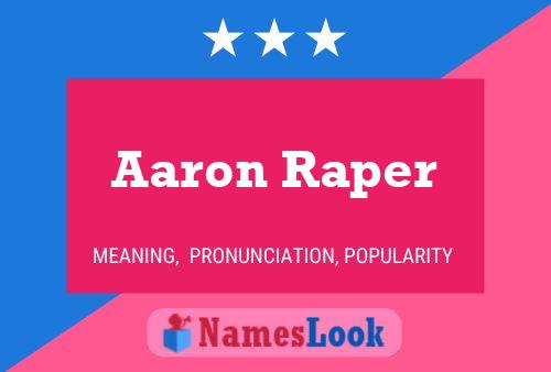 Aaron Raper Namensposter