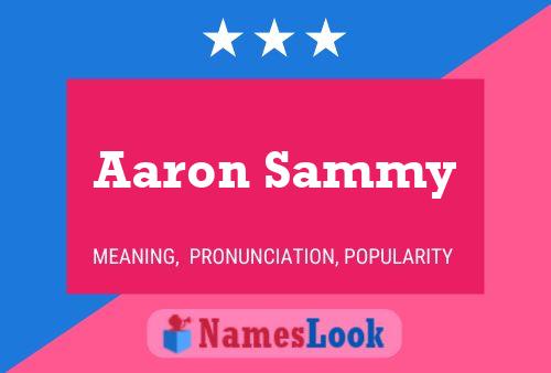 Aaron Sammy Namensposter