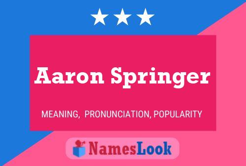 Aaron Springer Namensposter